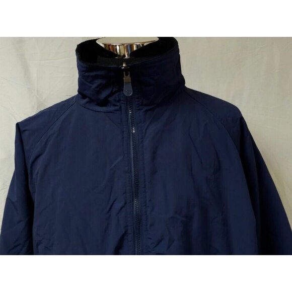 Vtg Baru Sports Mens XL Dark Blue Fleeced Lined Full Zip Insulated Bomber Coat - Picture 2 of 15